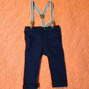 Boys Dress Pants w/ suspenders 9-12 mo